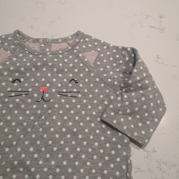 5 for 25$💛baby Gap Polka dot cat design romper - Picture 3 of 7